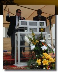 Allen preaching in Yaounde